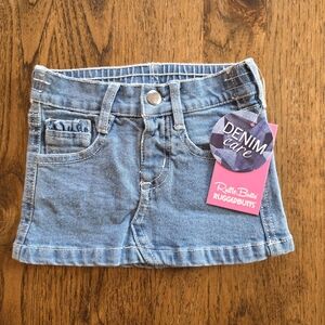 Ruffle Butts Classic Blue Denim Skirt